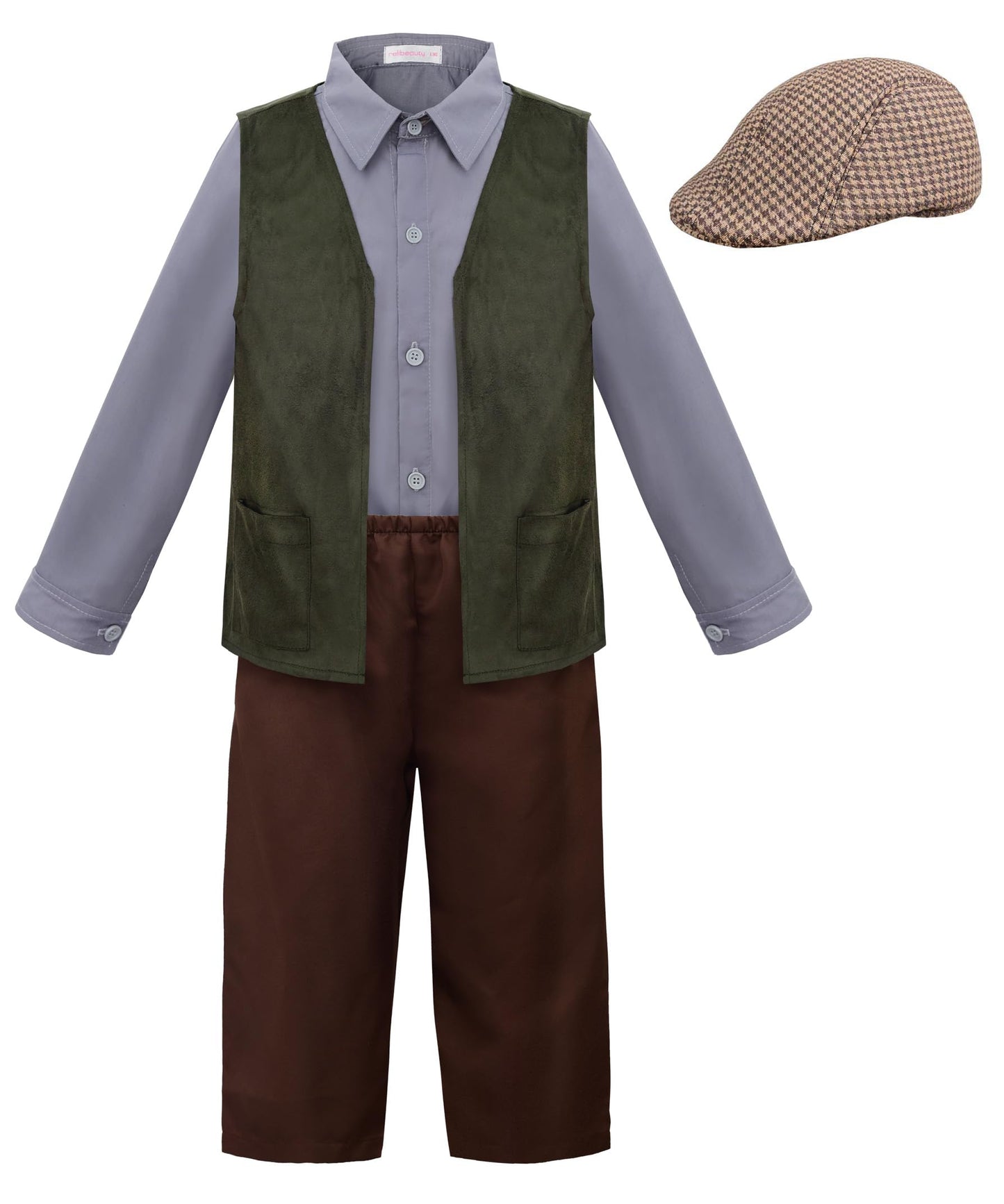 ReliBeauty Kids Colonial Costume Boys Victorian Costume for Boys 150