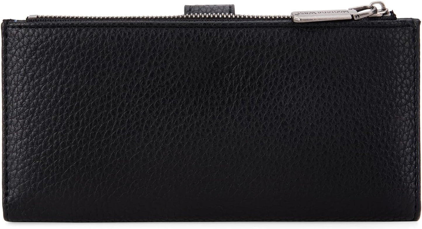 Women'S Wallet Bifold RFID Blocking Wallets Large Capacity Card Holder Wallets with Zipper Coin Pocket