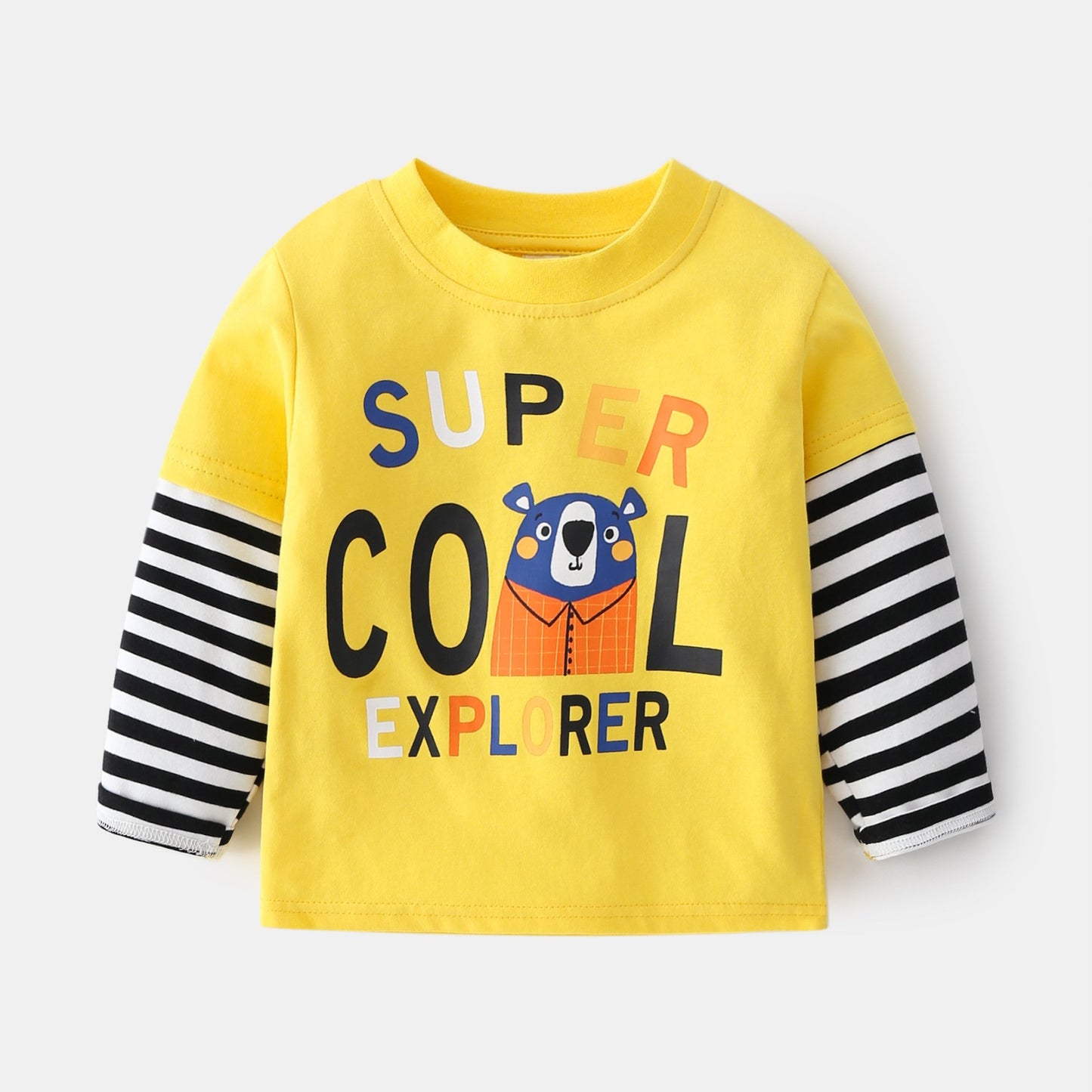 Cute Cotton Round Neck Casual Kids' Clothing