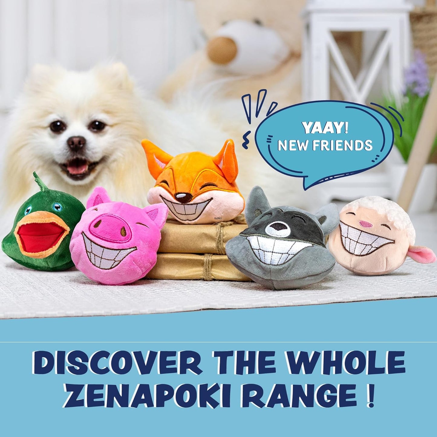 3In1 Squeaky Dog Toys for Aggressive Chewers - Medium to Large Breeds - Puppy Teething Toys - Interactive - Juguetes Perros - Orange