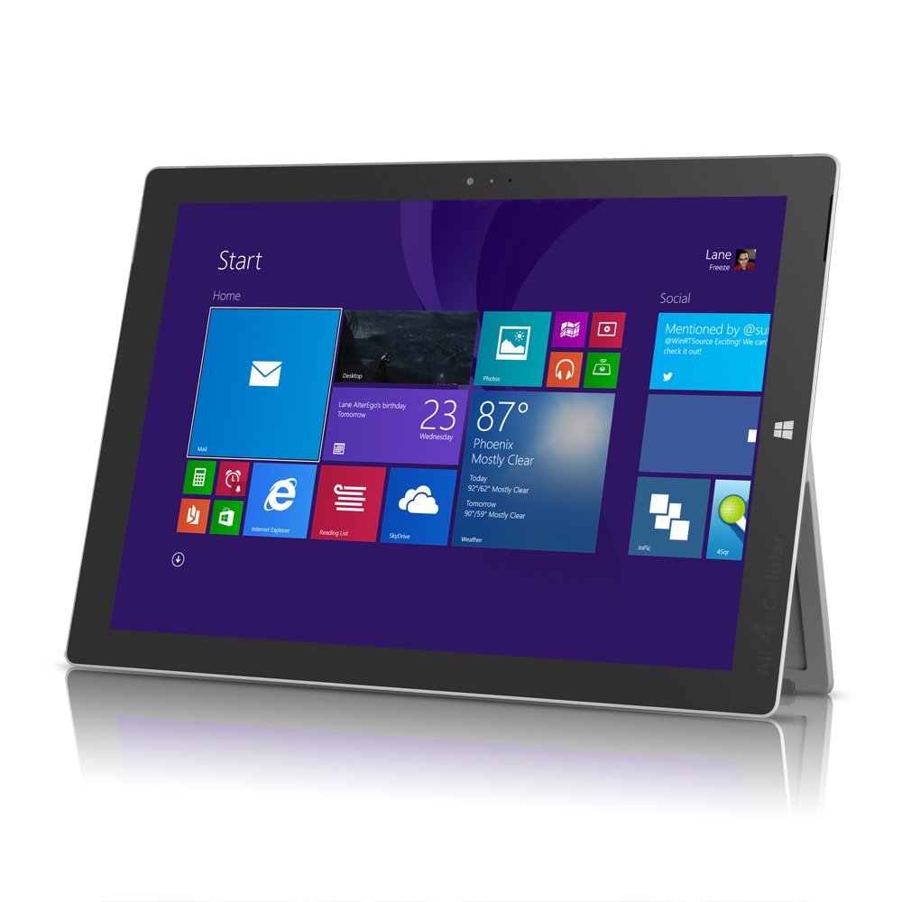 Microsoft Surface Pro 3 Tablet (1631) Silver - 256GB 12in Windows 8 Intel Core i5 - Renewed