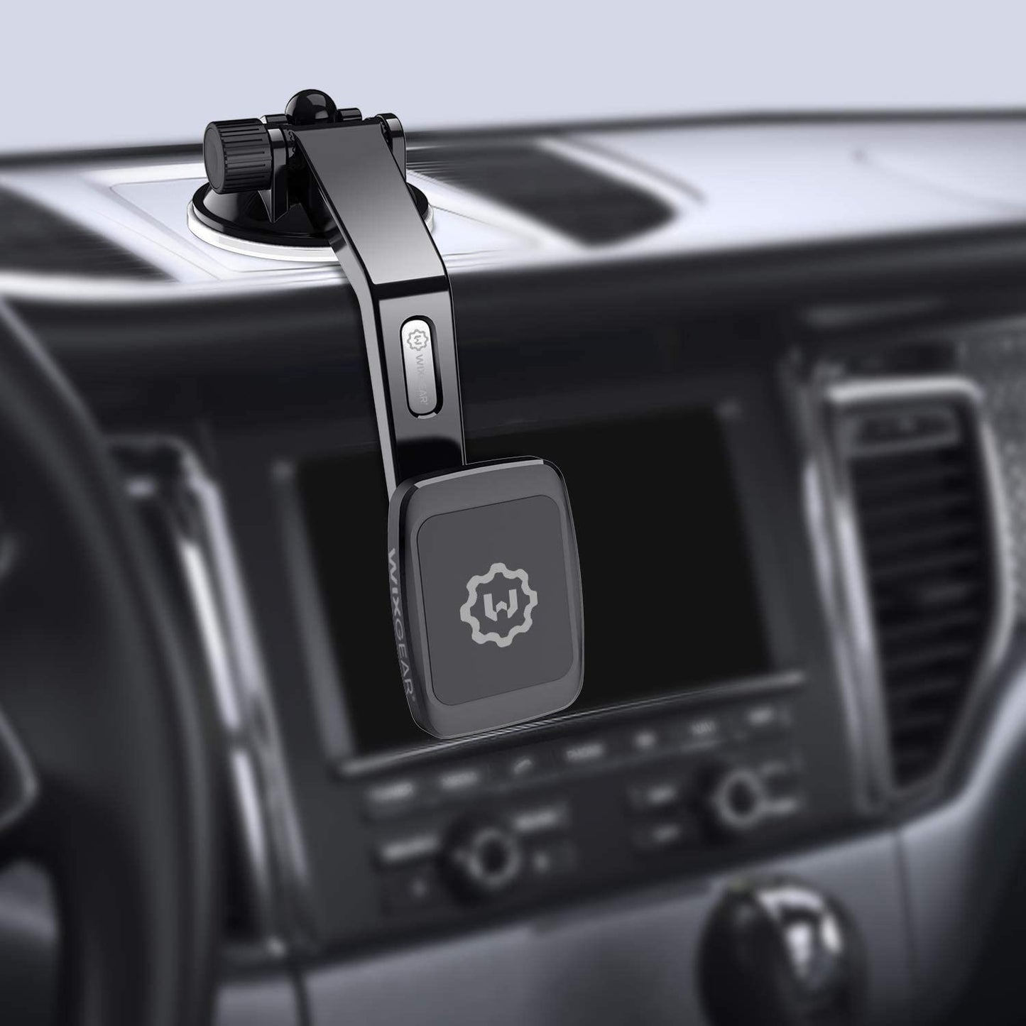 Magantic Mount, Universal Dashboard Curved Magnetic Phone Car Mount Holder for Cell Phones and Mini Tablets with Fast Swift-Snap Technology, Magnetic Cell Phone Mount
