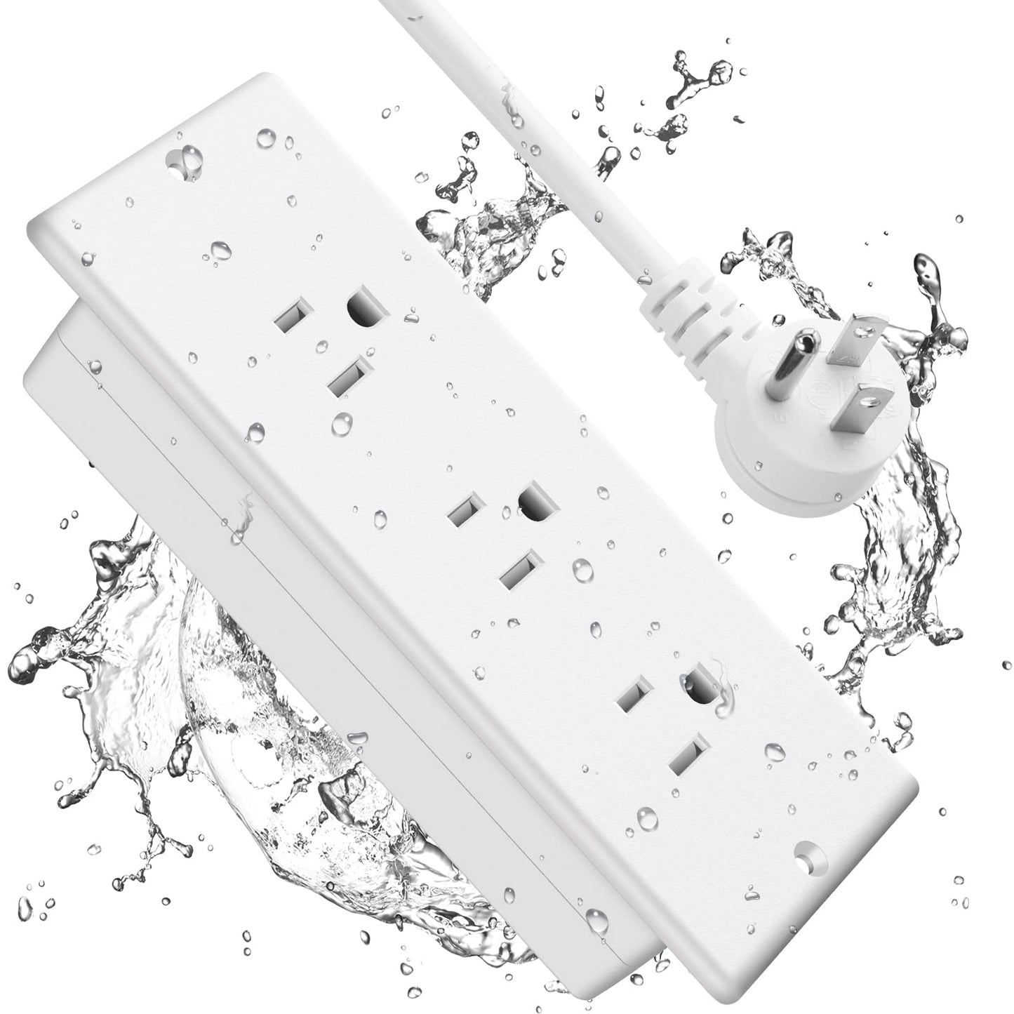 Conference Recessed Power Strip Socket WaterproofConference Table Power StripSplash Resistant Furniture Recessed Power StripFlush Mount Power Strip with 3 Outlets6ft Extension CordFlat Plug