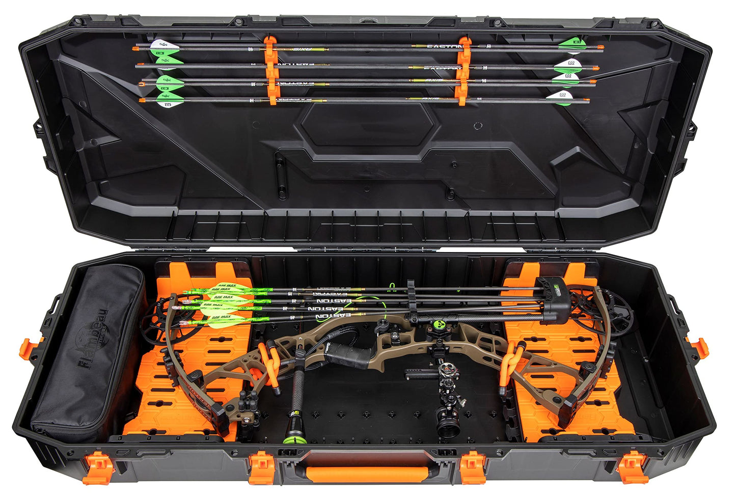 Flambeau Outdoors Formula Bow Case - Features A.B.S. Foamless Bow Security System Free-Floats Critical Precision Components Fits 43" Overall Length Bows Black