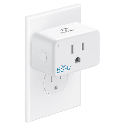 Mini Smart Plug 𝟓𝐆𝐇𝐳 𝐖𝐢-𝐅𝐢 𝐂𝐨𝐦𝐩𝐚𝐭𝐢𝐛𝐥𝐞 𝟏𝟓𝐀, Smart Plugs That Work with Alexa & Google Home & Smartthings, Energy Monitor, Remote Control, Timer & Schedule, Wi-Fi Plugs