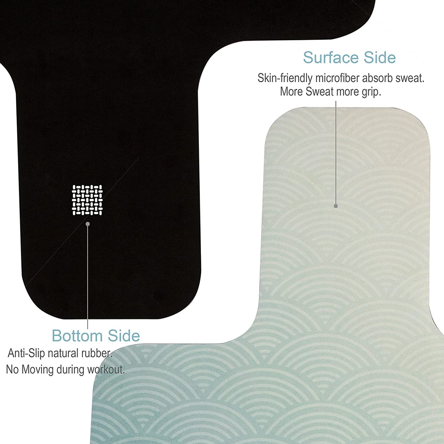 Pilates Reformer Mat Towel with Shoulders, Pilates Reformer Cover with Great Grip, Easy to Wash Light Weight Portable