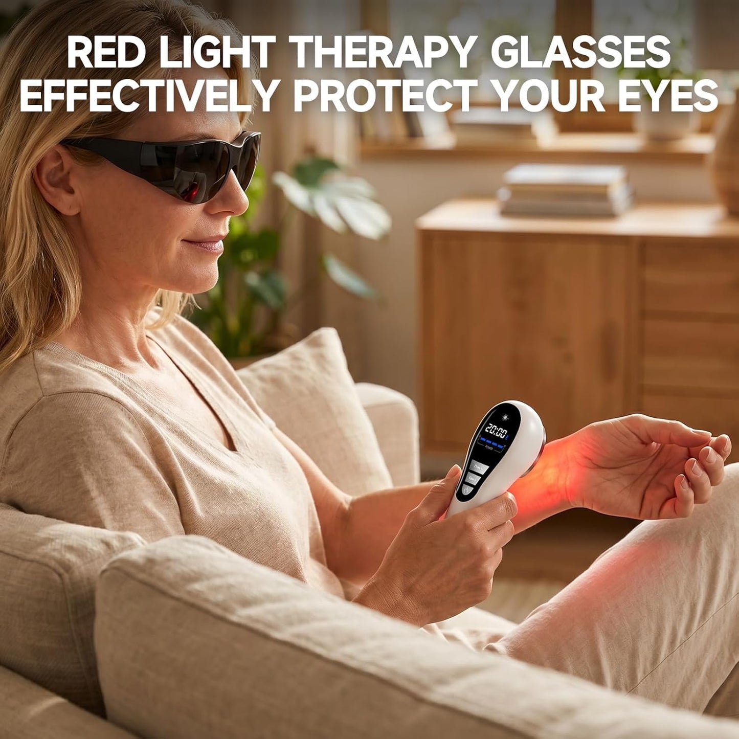 Red Light Therapy,  Infrared Red Light Therapy Device for Body Targets Joint and Muscles Directly for Pain Relief, 650 Nm & 808Nm Red Light Therapy Wand