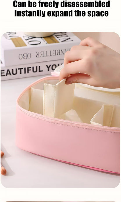 Kitty Makeup Bag – Makeup Organizer, Travel Toiletry Bag for Women & Girls | Cute Cosmetic Bag, Train Case For, Travel Bag, Toiletry Bag for Women, Make up Storage (Pink Kitty)