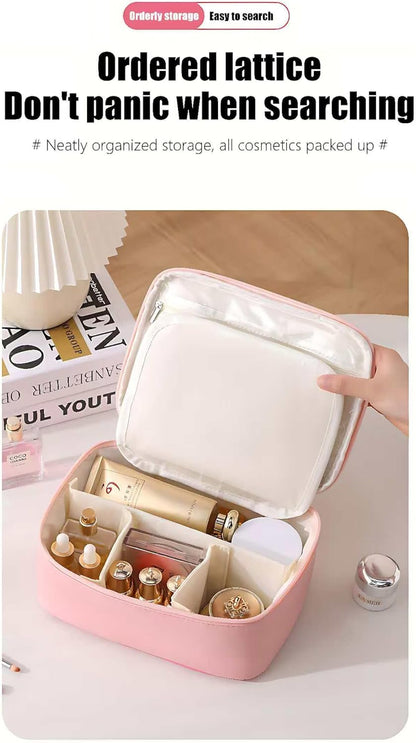 Kitty Makeup Bag – Makeup Organizer, Travel Toiletry Bag for Women & Girls | Cute Cosmetic Bag, Train Case For, Travel Bag, Toiletry Bag for Women, Make up Storage (Pink Kitty)