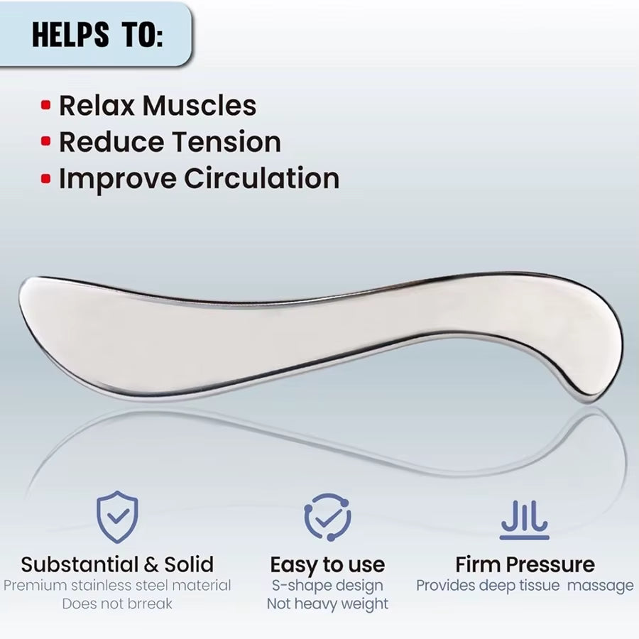 Gua Sha Stainless Steel Massage Tools Muscle Scraper Tool, Physiotherapy Tools, Muscle Gua Sha Tools Body Relaxation
