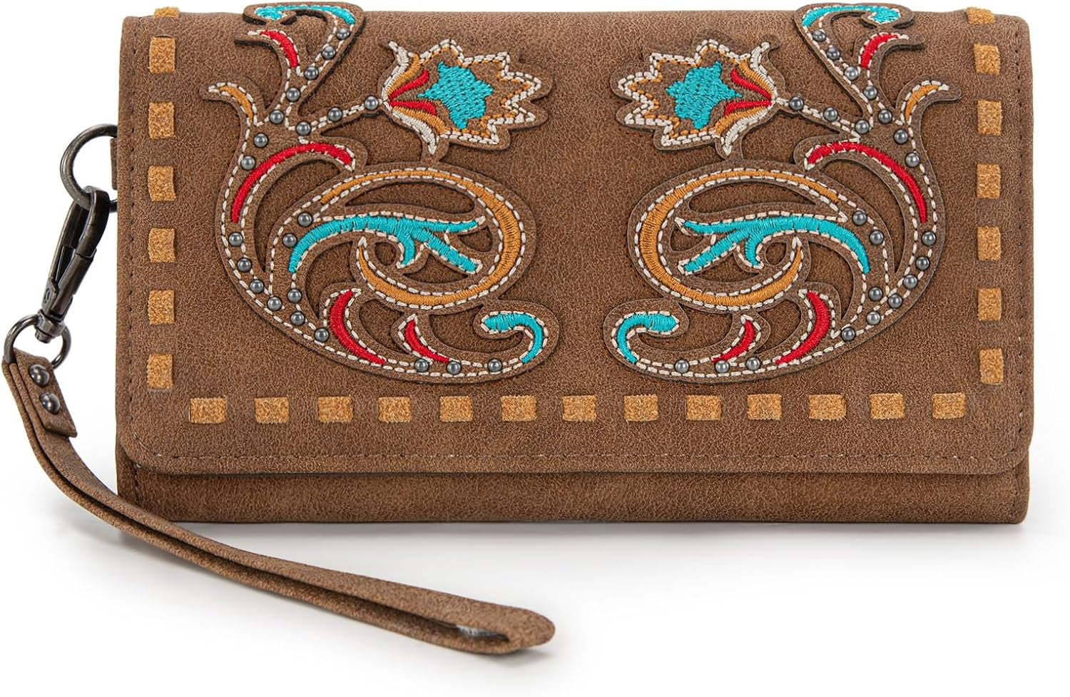 Wallet for Women Wristlet Wallet Ladies Felame Large Capacity Clutch Wallets MW1348-W002BR