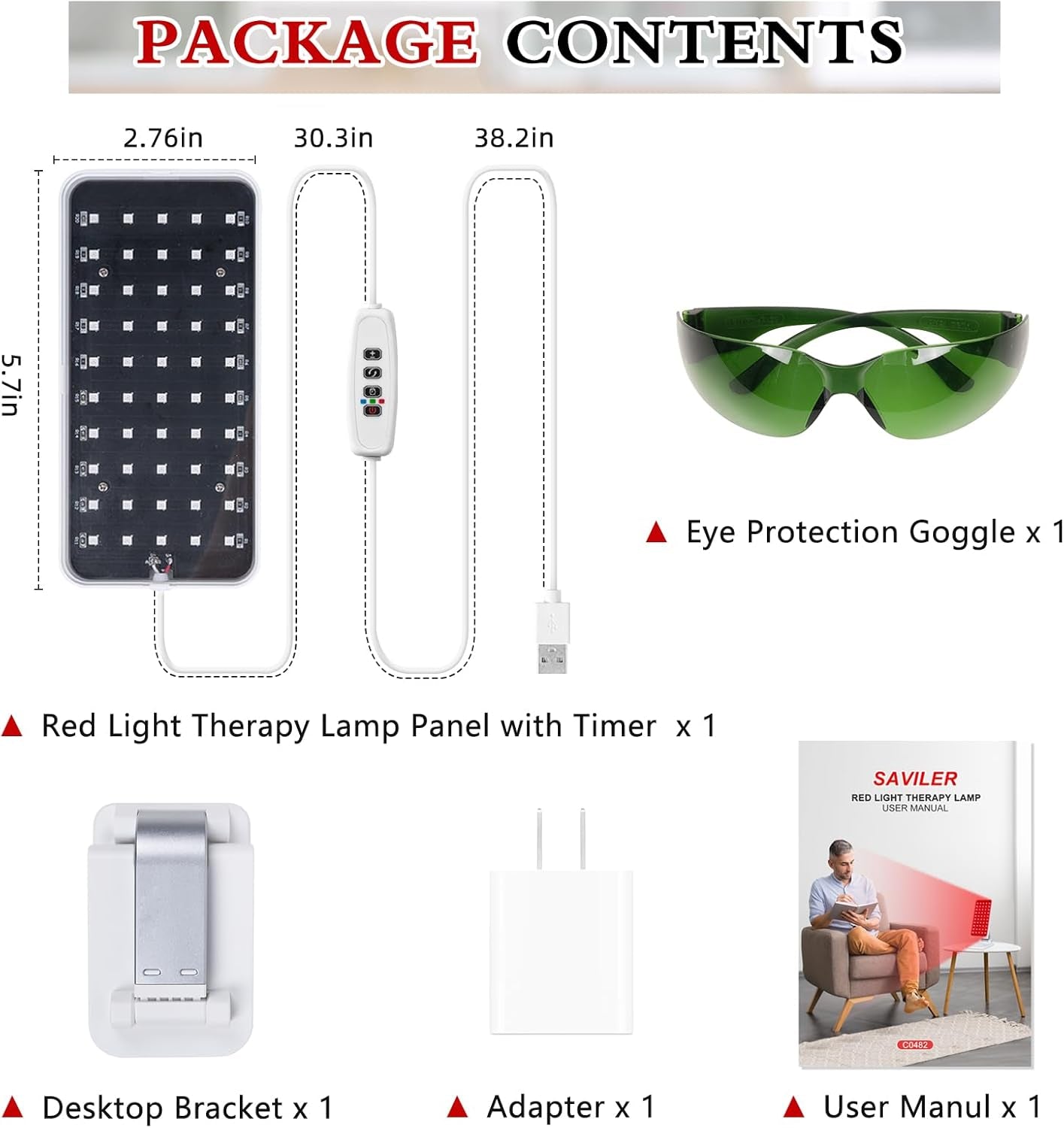 Red Light Therapy, Handheld Red Light Therapy for Face with Adjustable Stand, 660Nm & 850Nm Infrared Red Light Therapy Device at Home and Office Use
