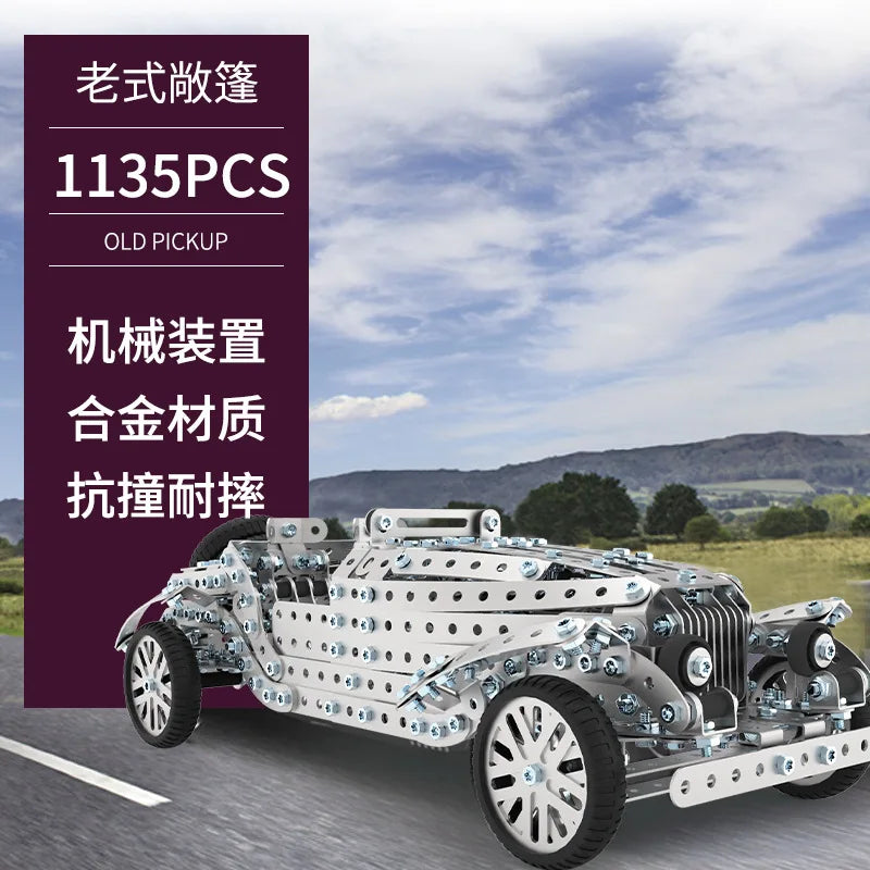3D Metal Building Block Fighter Aircraft Model Assembly Jigsaw Toy Children Alloy RC Engineering Vehicle Gift Adult Assembly