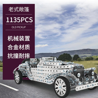 3D Metal Building Block Fighter Aircraft Model Assembly Jigsaw Toy Children Alloy RC Engineering Vehicle Gift Adult Assembly