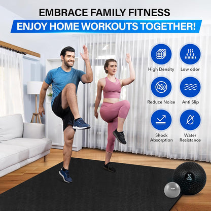 Exercise Mat for Home Gym, Fitness Workout Mats