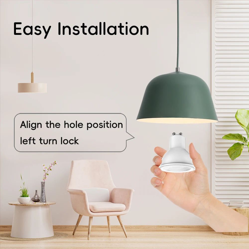 NINFULL Smart Light Bulbs RGB E27 GU10 Led Bulb 100-240V Smart Home Wifi Bluetooth Lamp Works with Alexa Google Home Smartthings