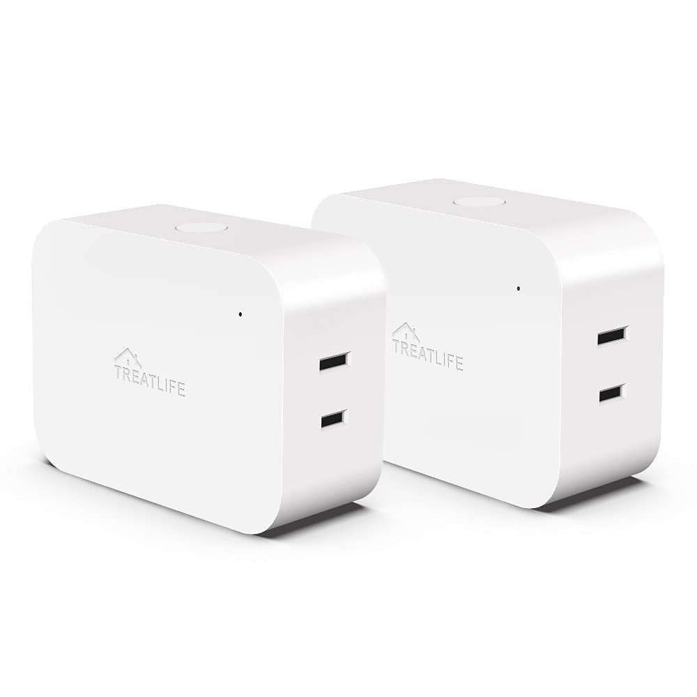 Dimmable Smart Plug 2 Pack, 2.4Ghz Smart Plug Works with Alexa, Google Home and Smartthings, for Dimmable LED, CFL, Incandescent and Halogen Lamps, Sunrise and Sunset Simulation, Sleep Aid