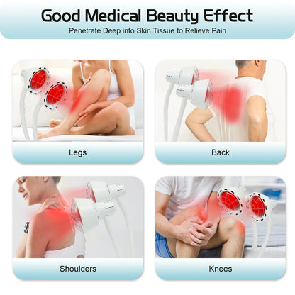 Far Infrared Light Therapy Lamp 275W Red Light Therapy Heat Lamp for Pain Relief 360° Rotatable Adjustable Light Therapy Tool
