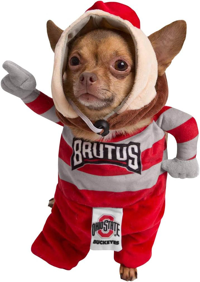 Pet Krewe Small Ohio State University Brutus the Buckeye Lucky Dog Pet Costume - Perfect for Halloween, Christmas Holiday, Parties, Photoshoots, Gifts for Dog Lovers