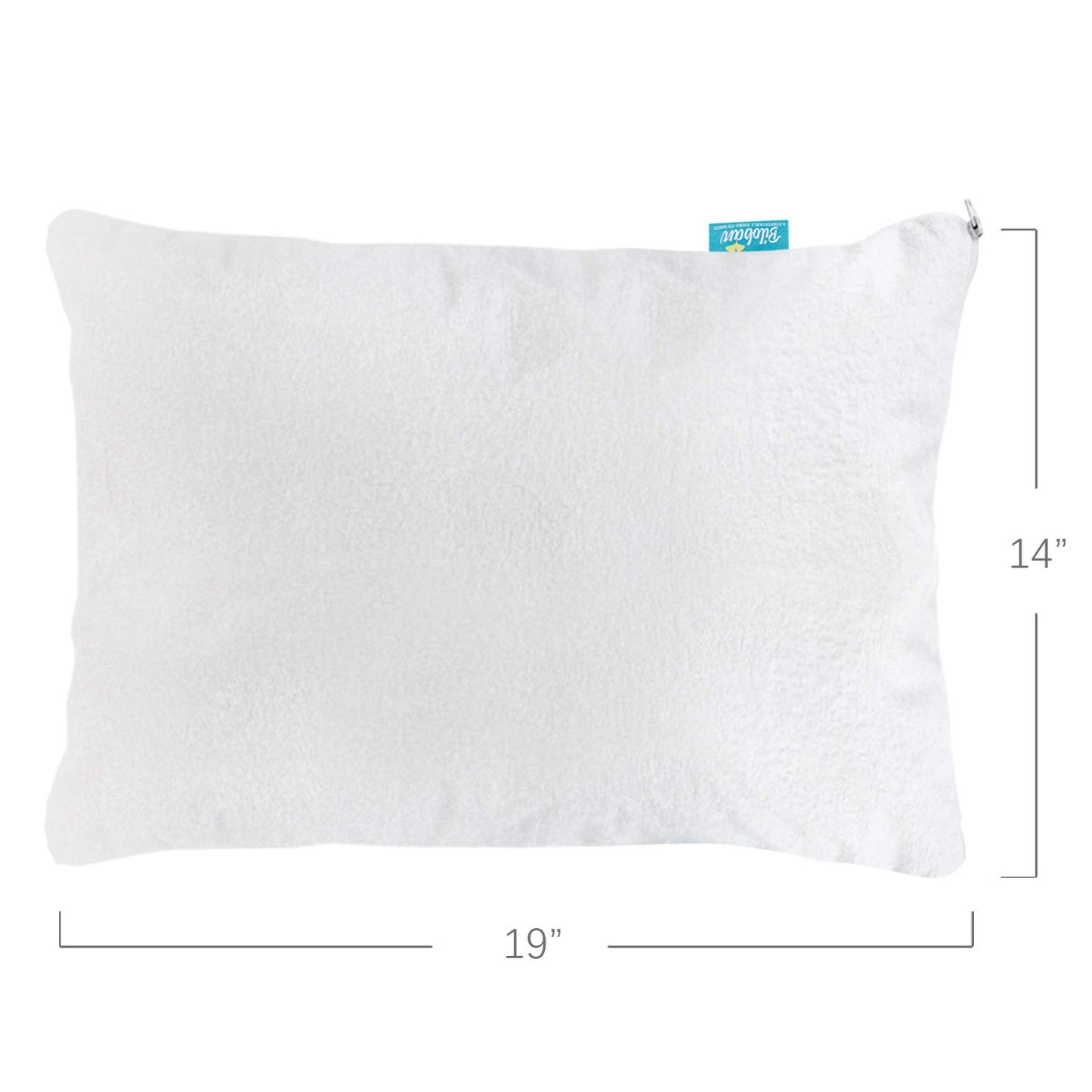 Toddler Pillowcase Protector 2 Pack, Waterproof Pillowcase Cover, Viscose Made from Bamboo Travel Pillow Case Cover with Zipper, Fit Toddler Pillow 13"X18" or 14"X19" for Boys Girls, White