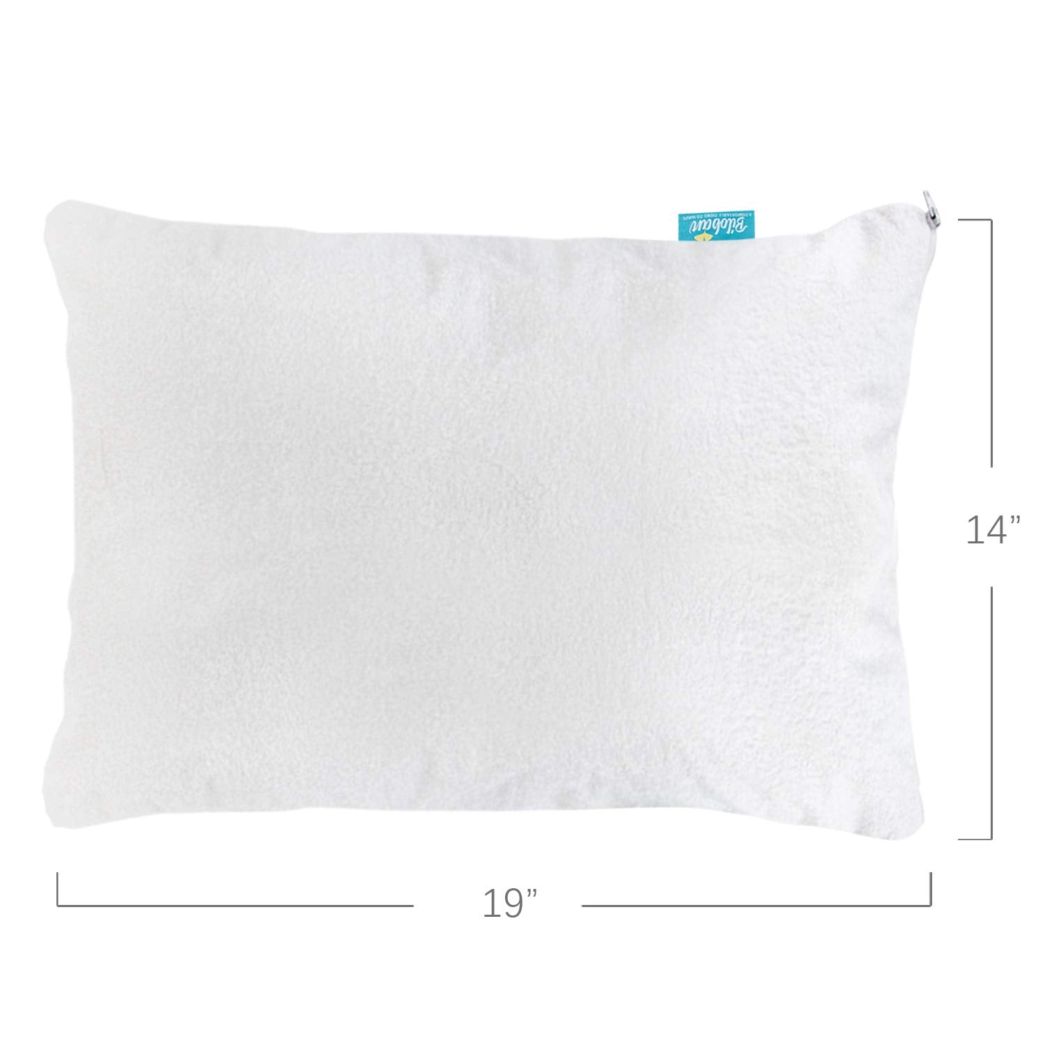 Toddler Pillowcase Protector 2 Pack, Waterproof Pillowcase Cover, Viscose Made from Bamboo Travel Pillow Case Cover with Zipper, Fit Toddler Pillow 13"X18" or 14"X19" for Boys Girls, White