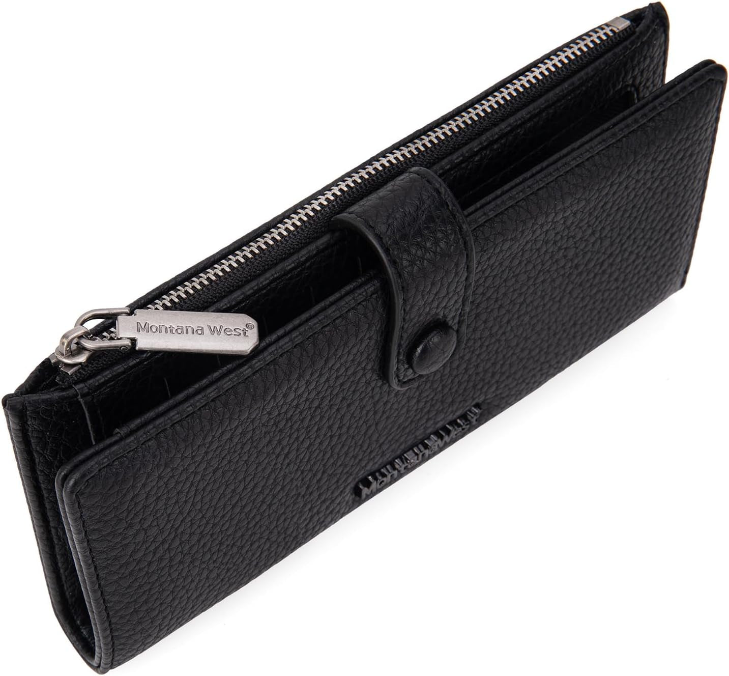 Women'S Wallet Bifold RFID Blocking Wallets Large Capacity Card Holder Wallets with Zipper Coin Pocket