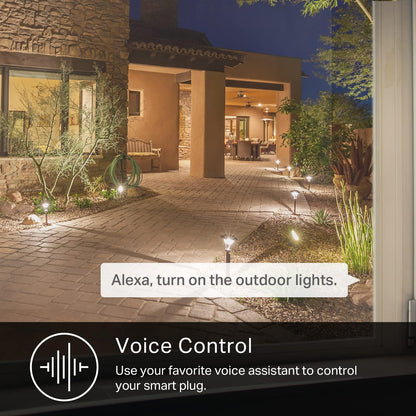 Kasa Outdoor Smart Plug, Smart Home Wi-Fi Outlet with 2 Sockets, IP64 Weather Resistance, Compatible with Alexa, Google Home & IFTTT, No Hub Required, ETL Certified(Ep40), Black