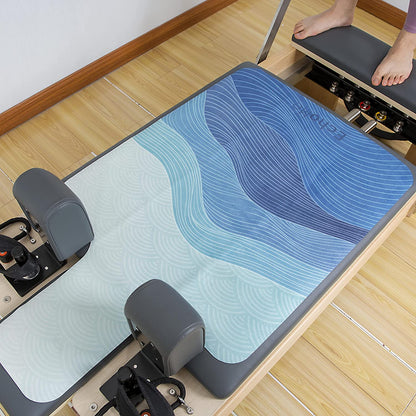 Pilates Reformer Mat Towel with Shoulders, Pilates Reformer Cover with Great Grip, Easy to Wash Light Weight Portable