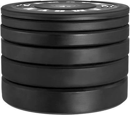 2 Inch Bumper Plates, 10-650Lbs, Barbell Rubber Olympic Weight Plates Set for Home Gym, Strength Training & Weight Lifting, Multiple Options Colors
