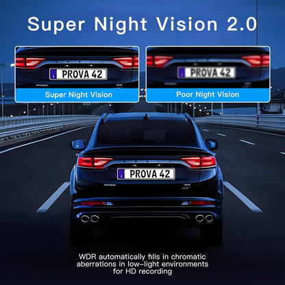 4 Channel Dash Cam 360° View 5G Wifi & APP Control,  2K Front and Rear Inside, Left Right Dash Camera for Cars Free 64GB TF Card, G-Sensor, Night Vision, 24H Parking Mode Keyboard Wrist Rest Pad