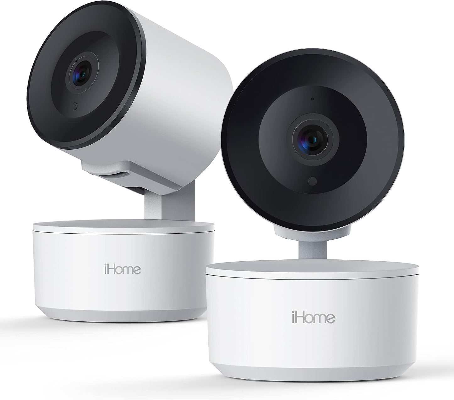 Roto Smart Indoor Wifi Auto-Tracking Security Camera, Home Surveillance Cameras with 2-Way Audio, Night Vision, and Motion Alerts, 1080P HD, 2 Pack