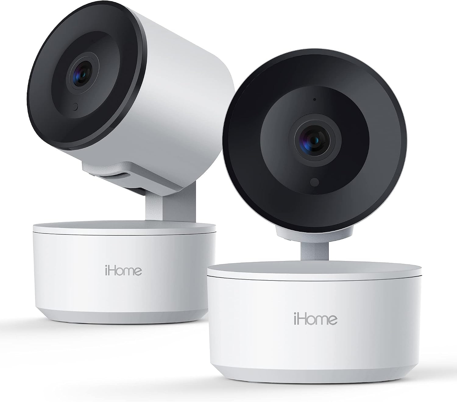 Roto Smart Indoor Wifi Auto-Tracking Security Camera, Home Surveillance Cameras with 2-Way Audio, Night Vision, and Motion Alerts, 1080P HD, 2 Pack
