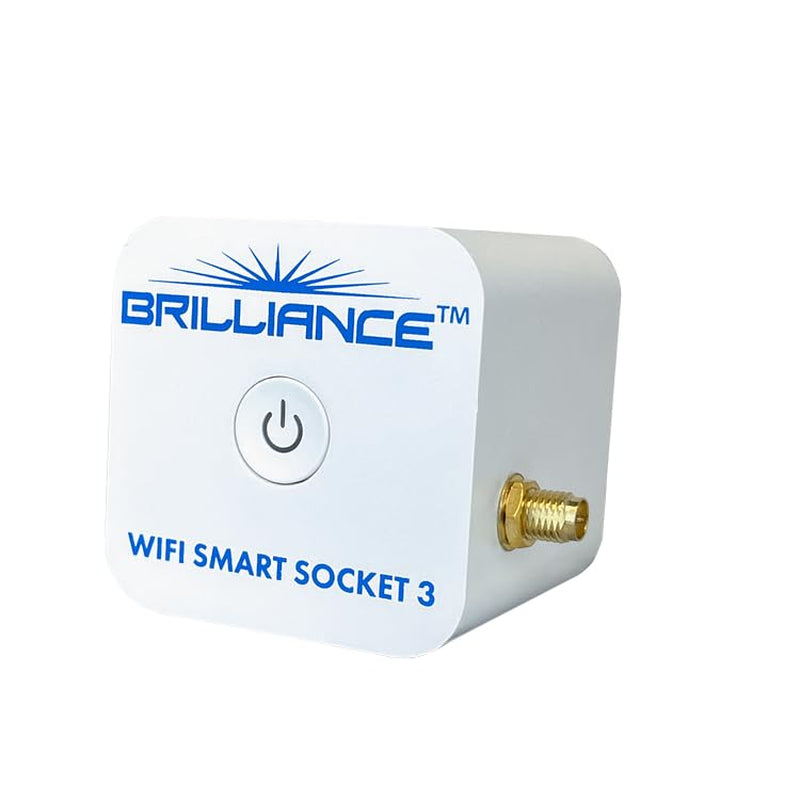 Brilliance Wifi-Smart-Socket-3 LED Wifi Smart Socket - App Control/Alexa - WIFISMARTSOCKET3, White