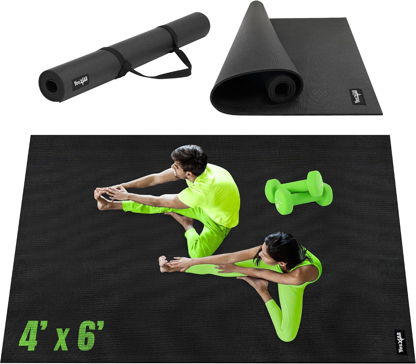 Exercise Mat for Home Gym, Fitness Workout Mats
