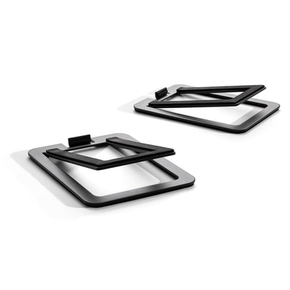Audioengine DS2M Metal Speaker Stands - Tilted Steel Desktop Speaker Stands for Small Speakers PC Speakers Gaming Speakers and Studio Speakers - Black (Pair)