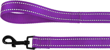 Dog Leash Durable Pet Leash for Walking Training Running for Dogs (Reflective, Purple, L)