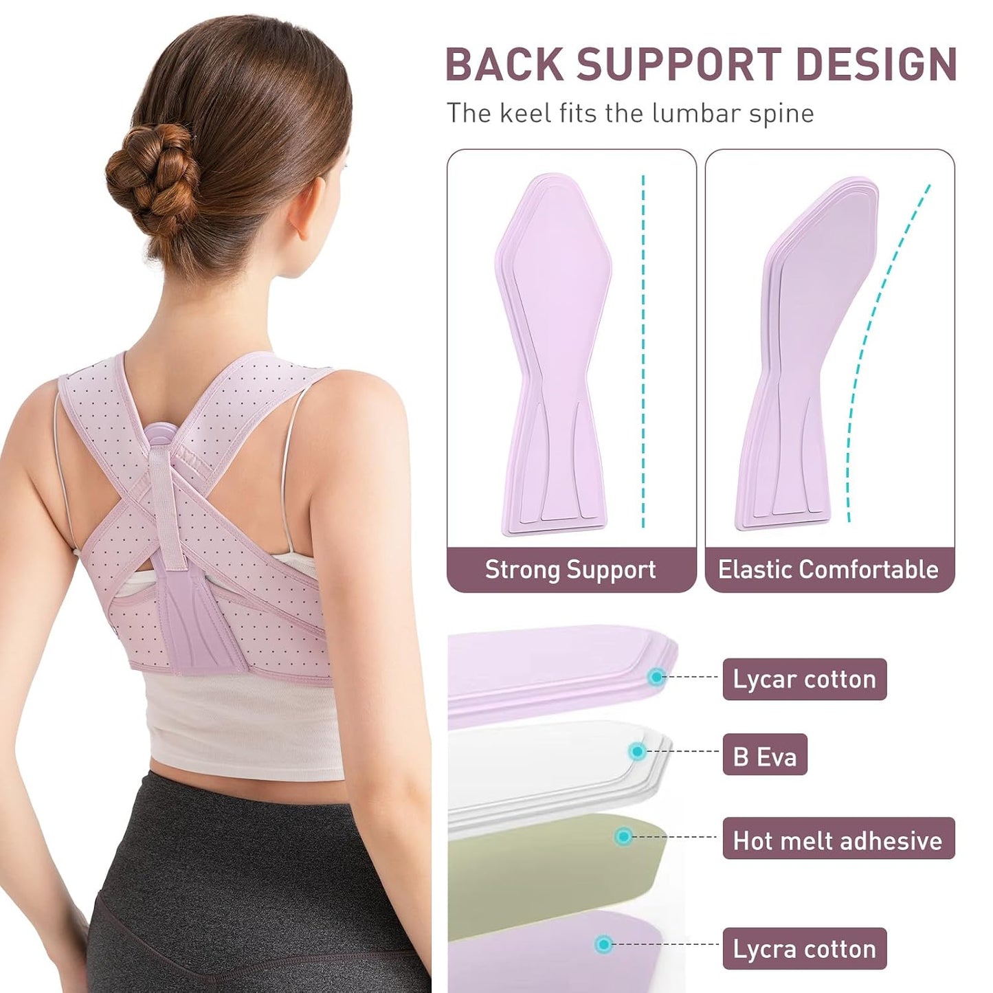 Posture Corrector for Women, Adjustable Back Brace for Posture, Back Posture Corrector Providing Pain Relief from Lumbar, Shoulder,Neck, and Clavicle, Back (L/XL 35-44 Inch)