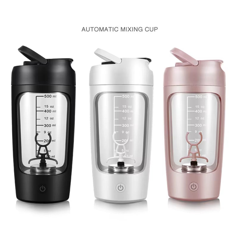 Gym Fitness Sports Plastic Portable Fully Automatic Protein Powder Shaker Cup Electric Mixing Shaker Bottles with C Type Charge