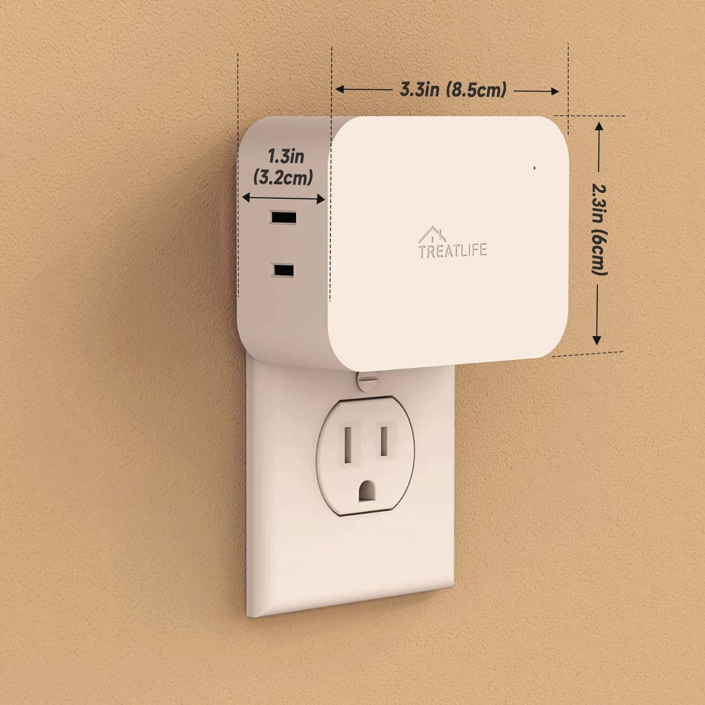 Dimmable Smart Plug 2 Pack, 2.4Ghz Smart Plug Works with Alexa, Google Home and Smartthings, for Dimmable LED, CFL, Incandescent and Halogen Lamps, Sunrise and Sunset Simulation, Sleep Aid