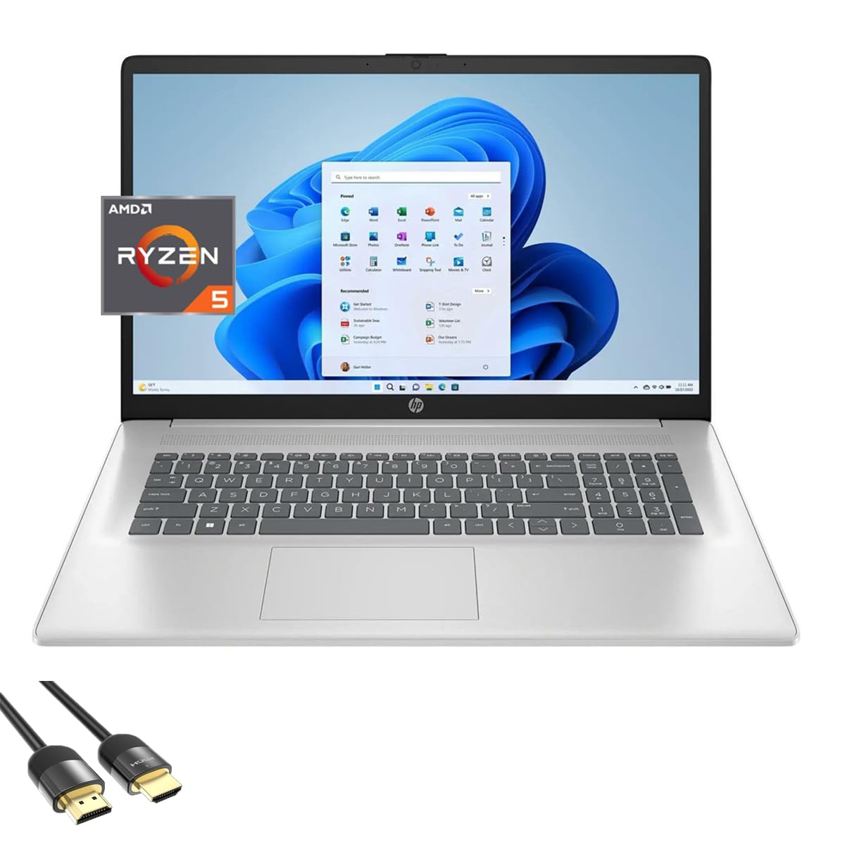 HP 15.6 FHD IPS Flagship Laptop Computer 11th Gen Intel 4-Core i5-1135G7(Up to 4.2GHz Beat i7-1060G7) 8GB RAM 256GB PCIe SSD Iris Xe Graphics Bluetooth WiFi Win11 w/GM Accessories