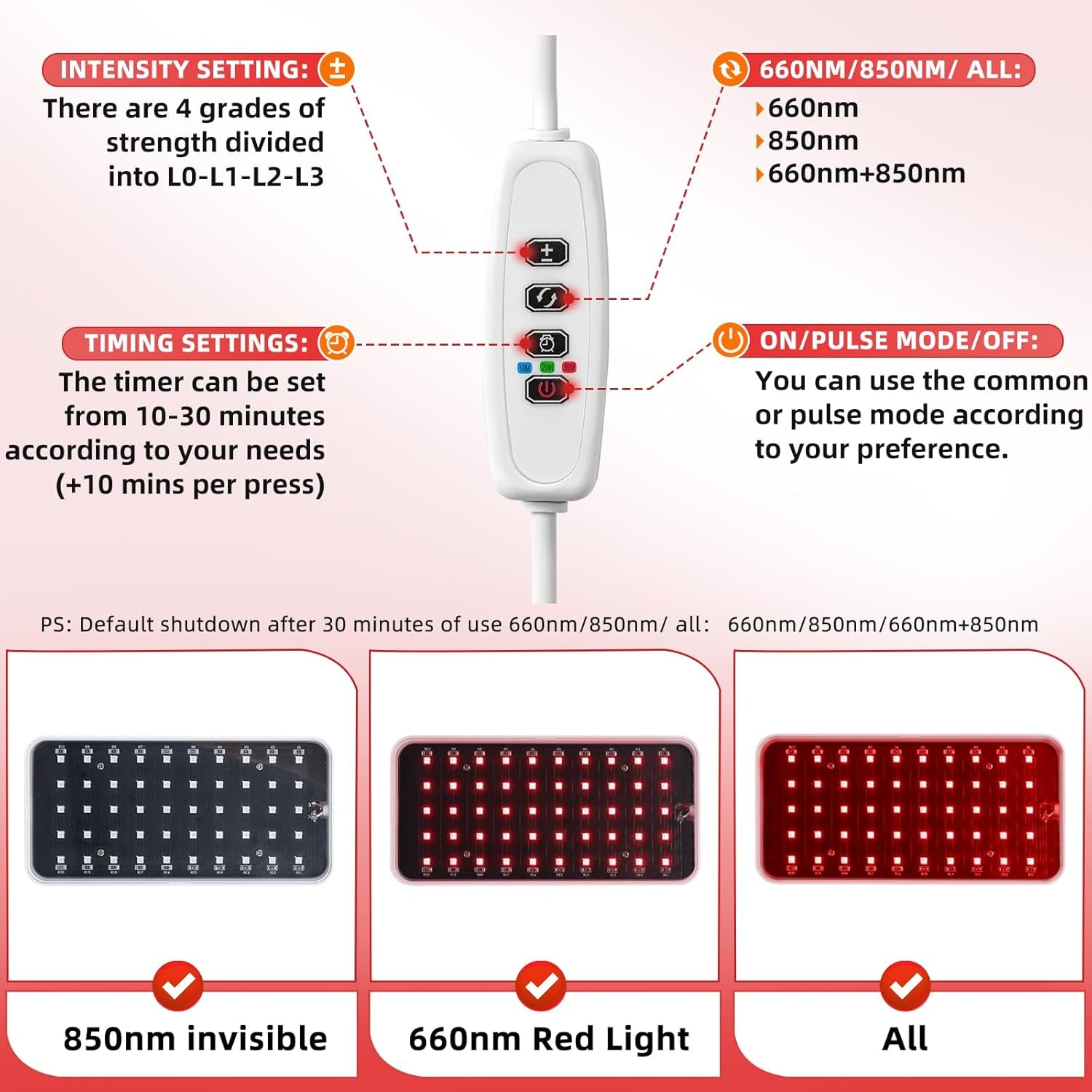 Red Light Therapy, Handheld Red Light Therapy for Face with Adjustable Stand, 660Nm & 850Nm Infrared Red Light Therapy Device at Home and Office Use