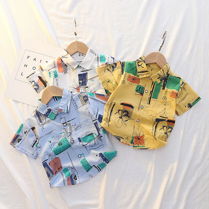 Summer Short Sleeve Shirt Suit for Boys' Clothing