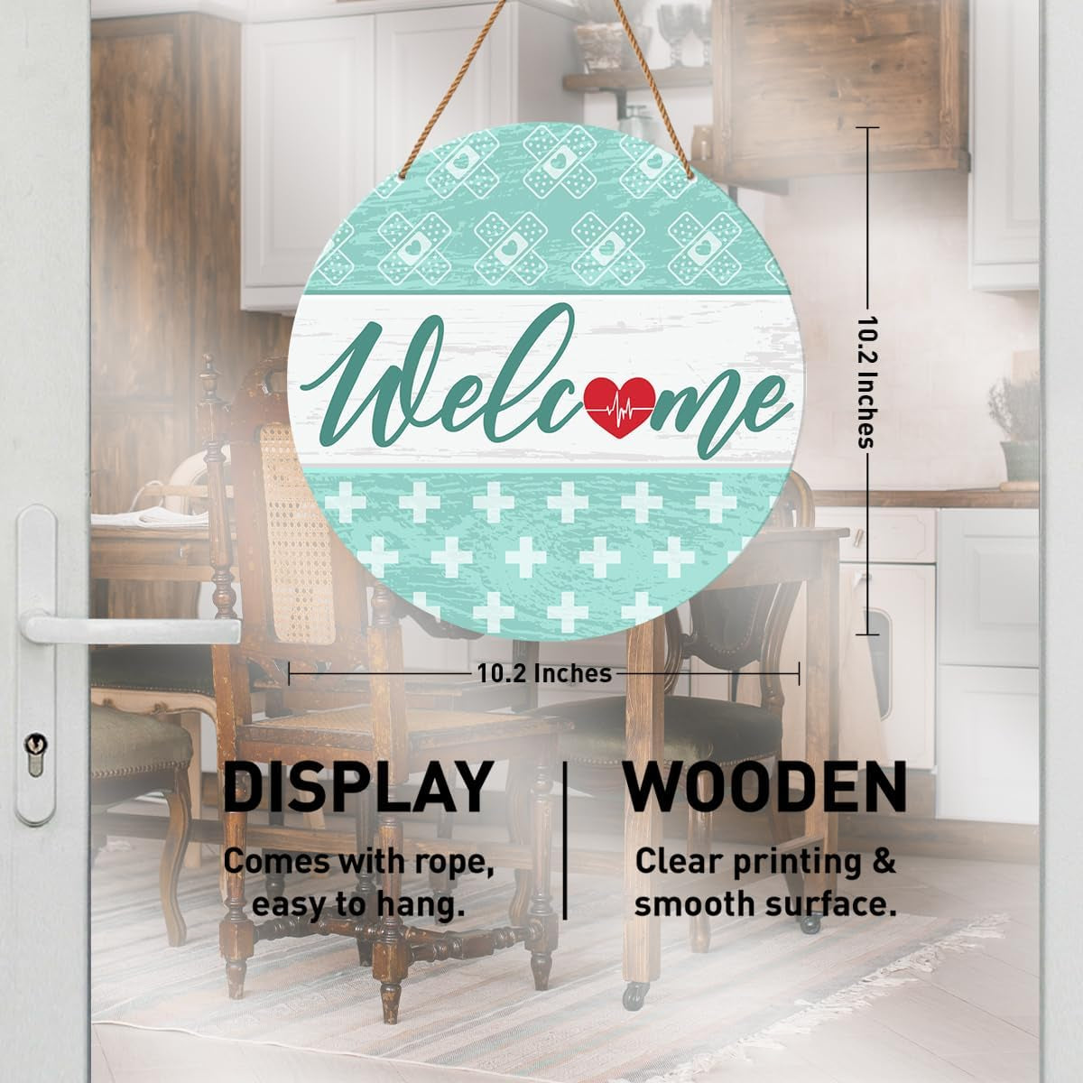 Nurse Doctor Office Welcome Sign, School Nurse Welcome Office Door Hanging Sign Decoration Nurse Office Decor for Work