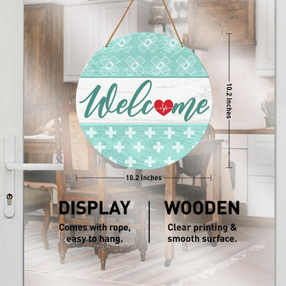 Nurse Doctor Office Welcome Sign, School Nurse Welcome Office Door Hanging Sign Decoration Nurse Office Decor for Work