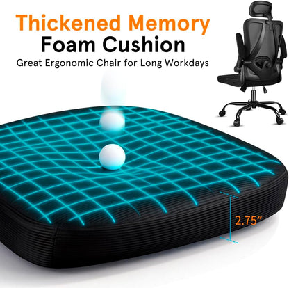 Office Chair, Gaming Chair Desk Chair Comfy Computer Chair Ergonomic Office Chair Mesh Office Chair with Rolling for Gaming Home and Office (3.2 Adjustable)
