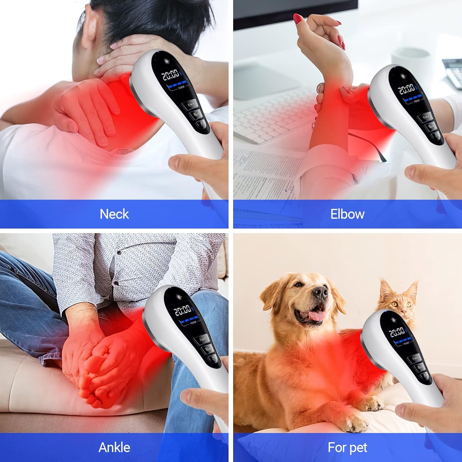 Red Light Therapy,  Infrared Red Light Therapy Device for Body Targets Joint and Muscles Directly for Pain Relief, 650 Nm & 808Nm Red Light Therapy Wand