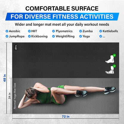 Exercise Mat for Home Gym, Fitness Workout Mats