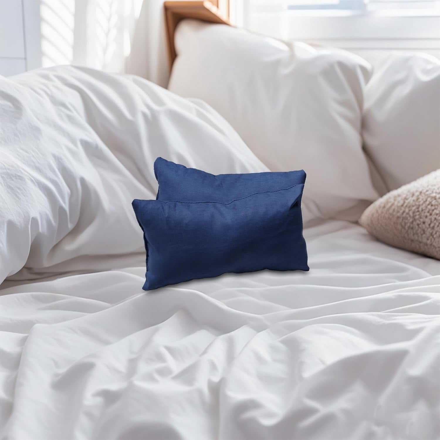 Tiny Pillow 2 Pack Small Decorative Pillow 9.5 X 5.5 in Travel Pillows Soft Pet Pillow for Camping Travel Sleeping Bed Sofa Neck Knee Wrist Support