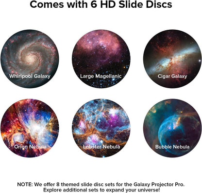 Galaxy Projector Disc – Ultra HD Projector Slide, Compatible with  Galaxy Projector Pro and Model SKE-TKQ01 & BL-DQY02 (Pro Version) Projectors – 6 Disc Set