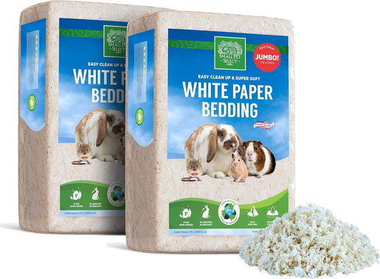 White Paper Bedding 356L, Litter for Rabbit, Guinea Pig, Hamster, Bunny and Other Small Animals, Made in USA, 356L